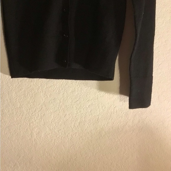 Kate Spade Wool Blend Black Rhinestone Broach Embellished Cardigan Sweater XXS - Picture 8 of 11